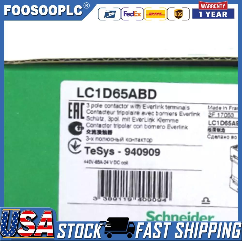 1PC Schneider LC1D65ABD Contactor 65A New In Box Fast Shipping