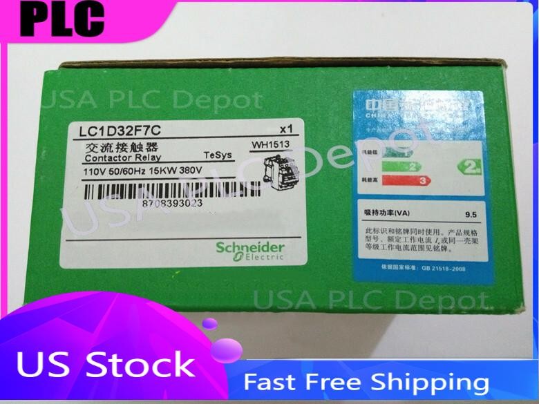 Schneider LC1D32F7C Telemecanique Contactor 32A 110V AC New In Box US Free TAX