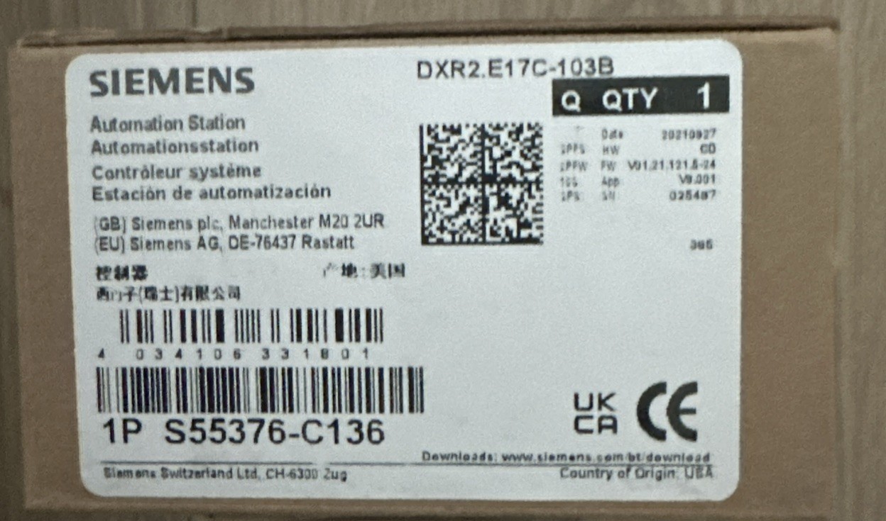 Siemens DXR2.E17C-103B automation BACnet/IP 24V 70VA