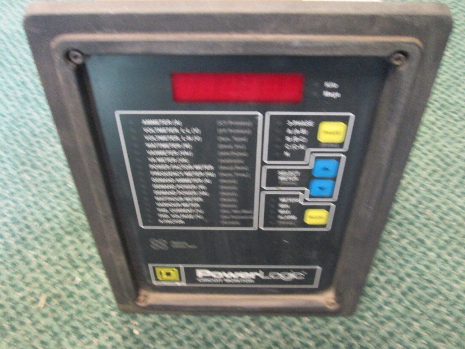 Square D Power Logic Circuit Monitor 3020 CM2350, With 3090 VPM-277-C1 Used