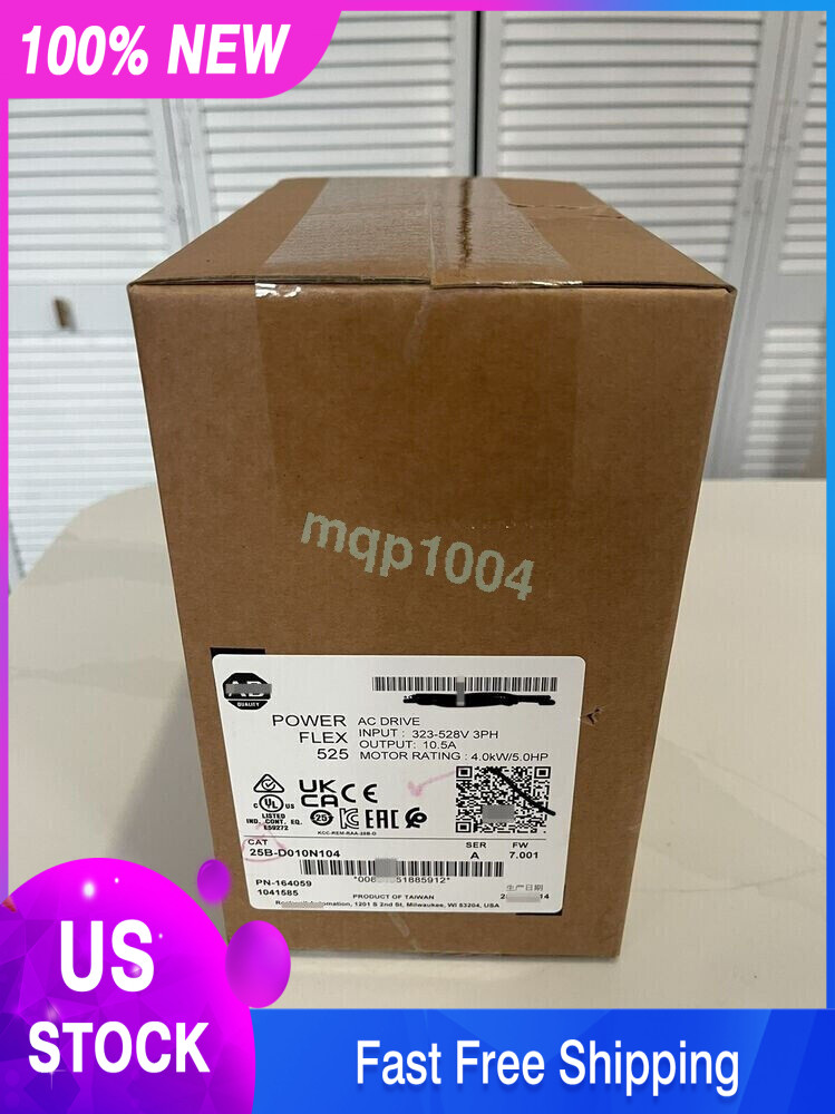 25B-D010N104 Surplus 25BD010N104 Powerflex 525 5 HP. sealed New 1pcs DO
