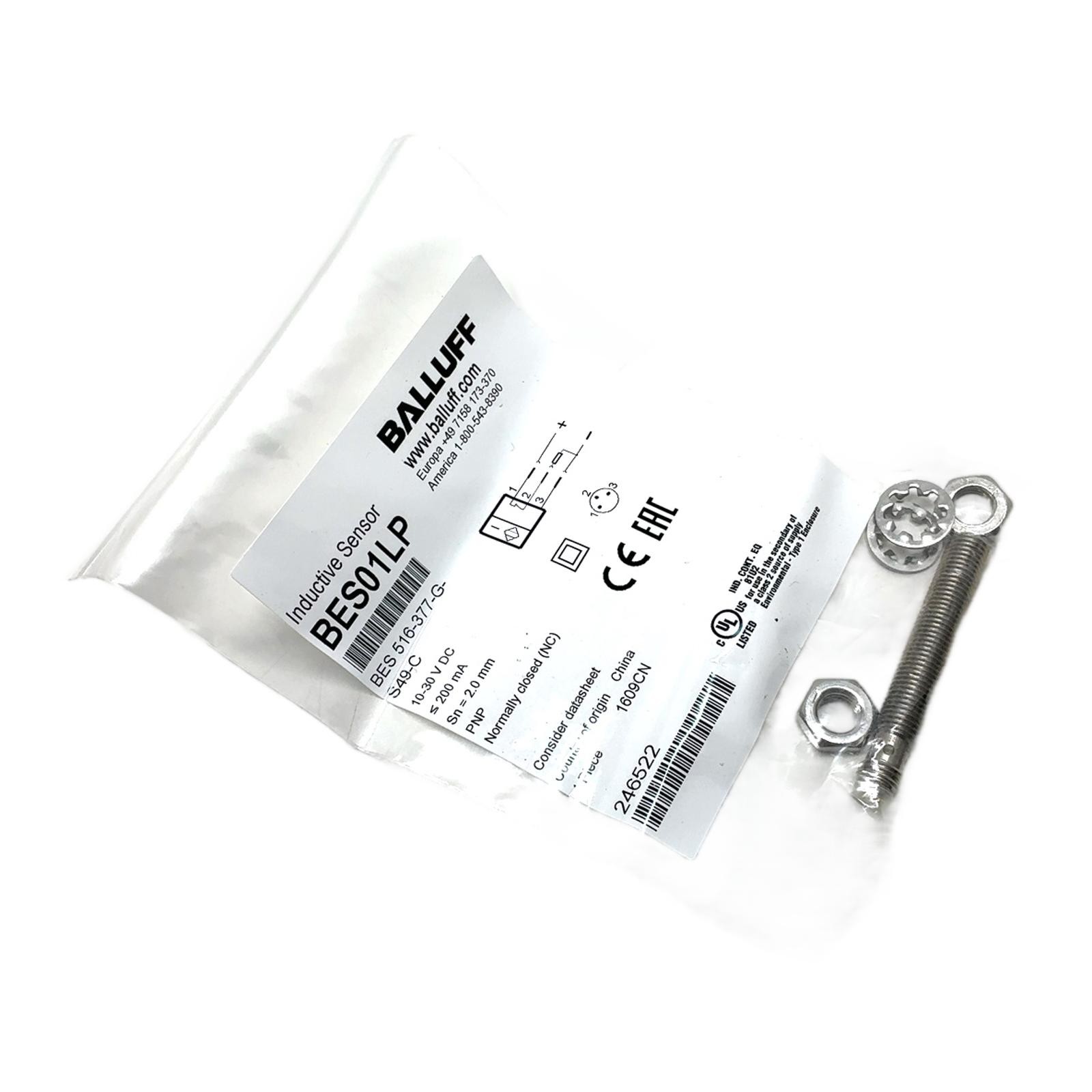 BES01LP BES 516-377-G-S49-C BALLUFF, Balluff Inductive Sensor PNP NC 2mm …….