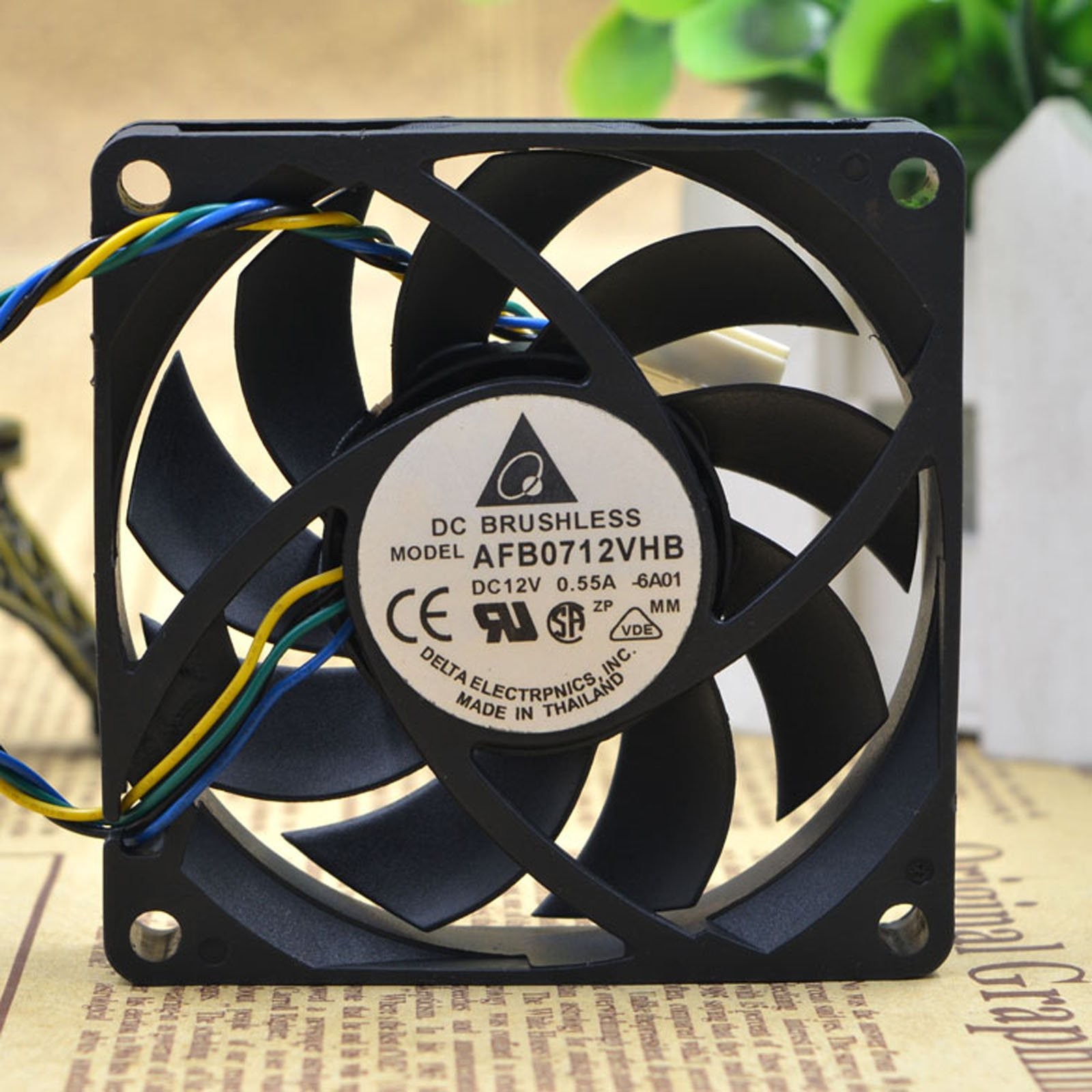1PC NEW Delta AFB0712VHB Fan 70*70*15mm 12V 0.55A 4pin#XR