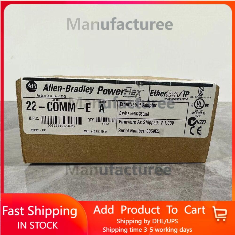 New Sealed Allen Bradley 22-COMM-E SER A PowerFlex Ethernet/IP Comm Adapter