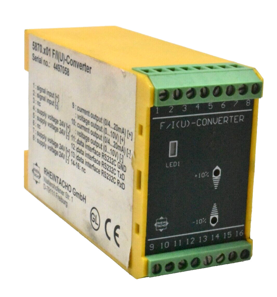 RHEINTACHO 5870.x01 F/I(U) Frequency Converter 10 VDC