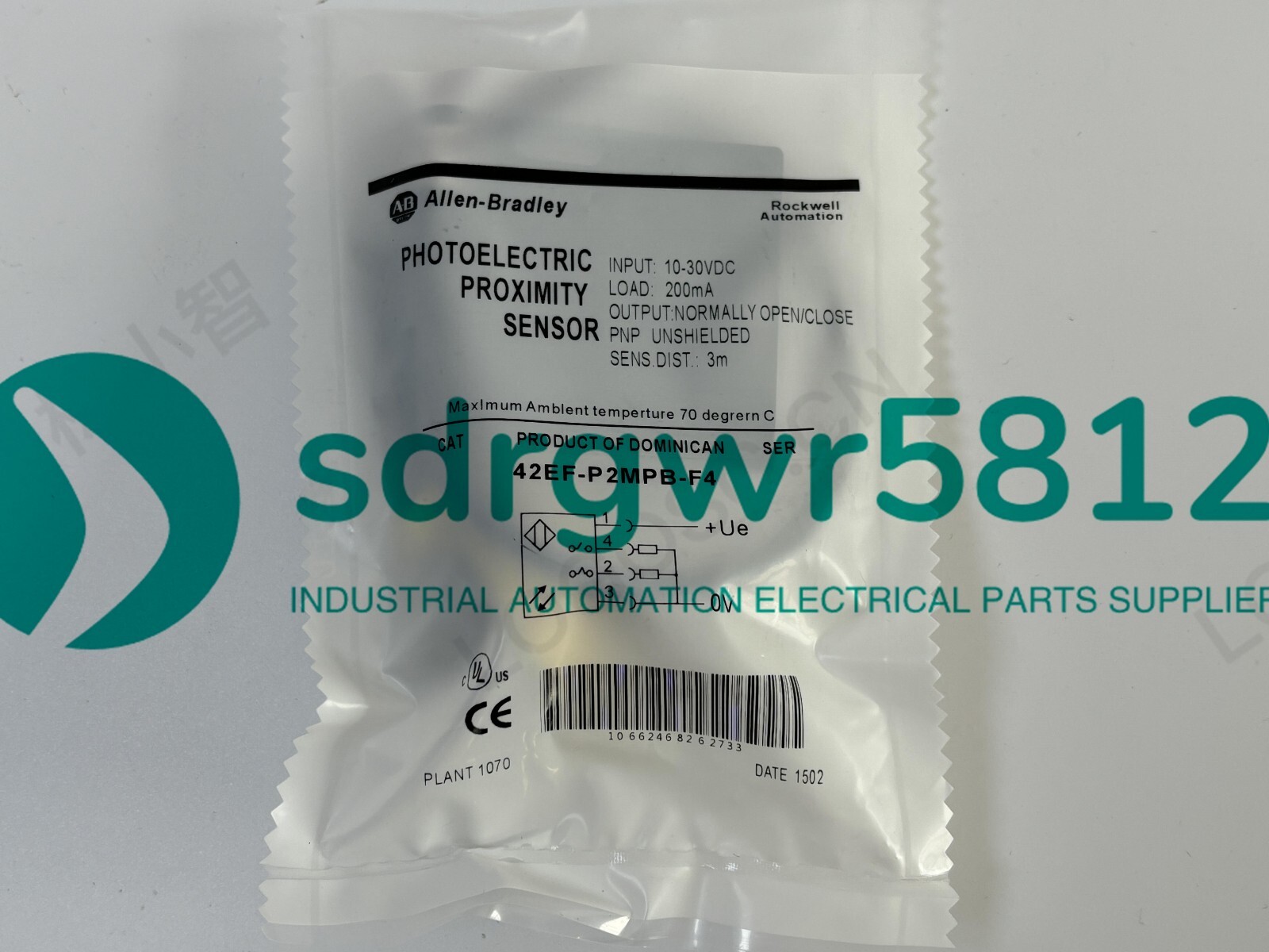 1PCS New For Allen Bradley 42EF-P2MPB-F4 Photoelectric switch Fast delivery