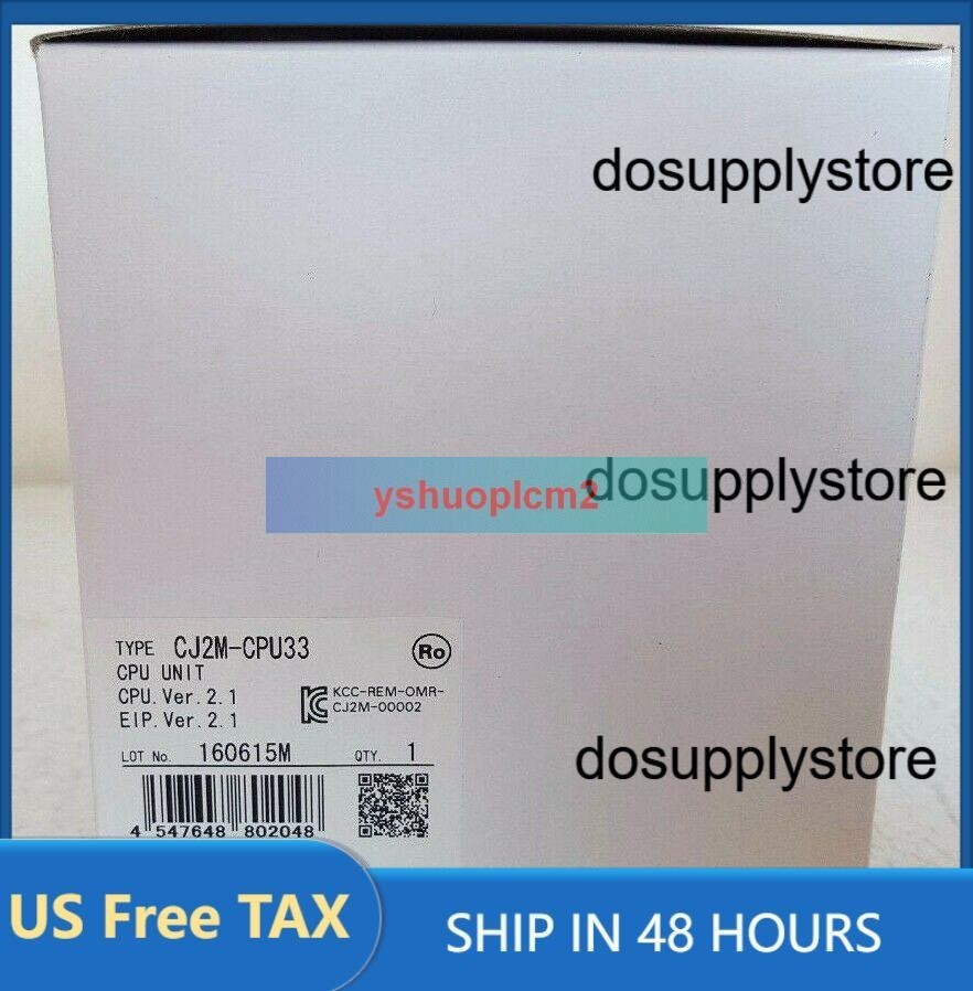 One New Omron CJ2M-CPU33 CPU Unit CJ2MCPU33 In Box Fast Shipping US Free TAX