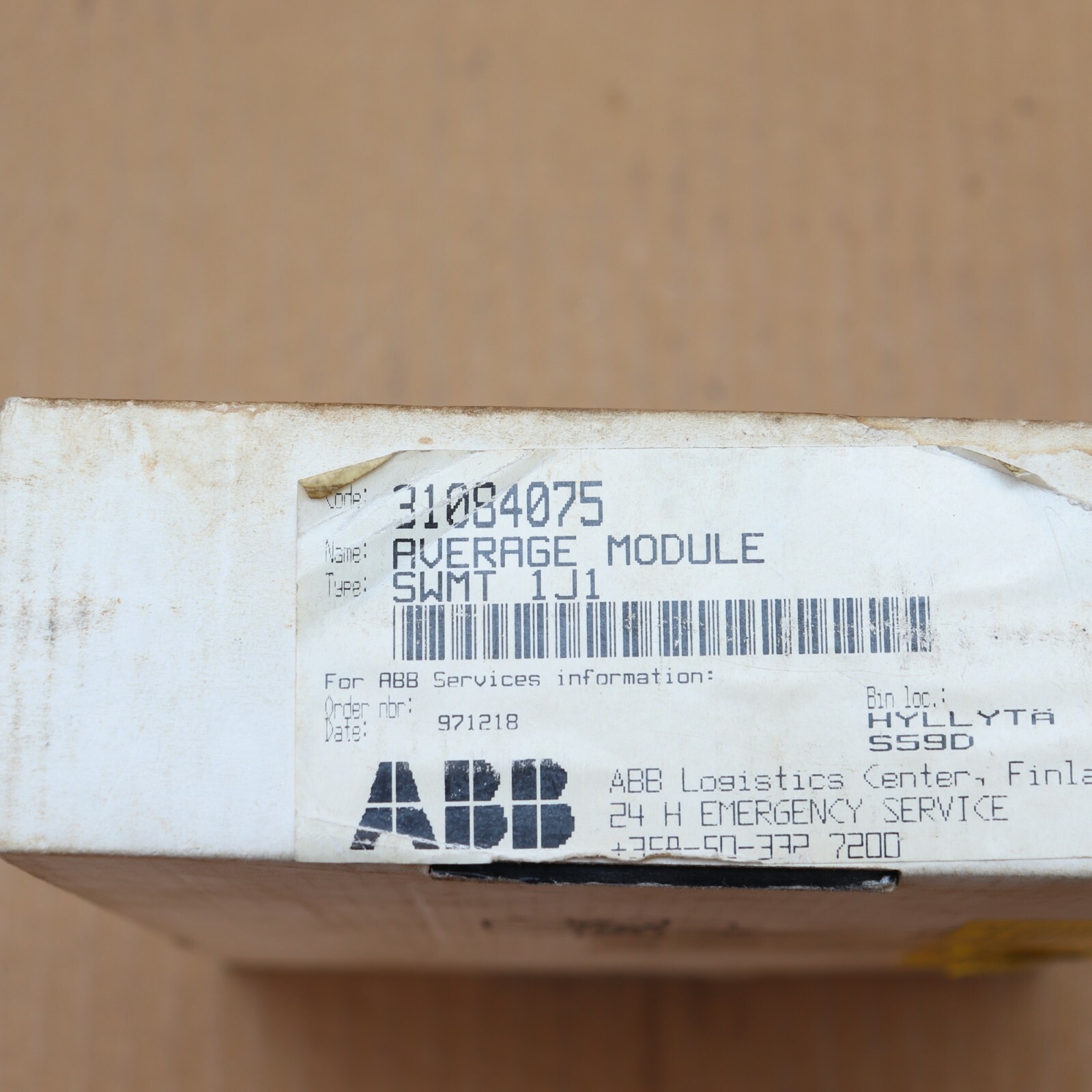 ABB STROMBERG 31084075 AVERAGE MODULE SWMT1J1