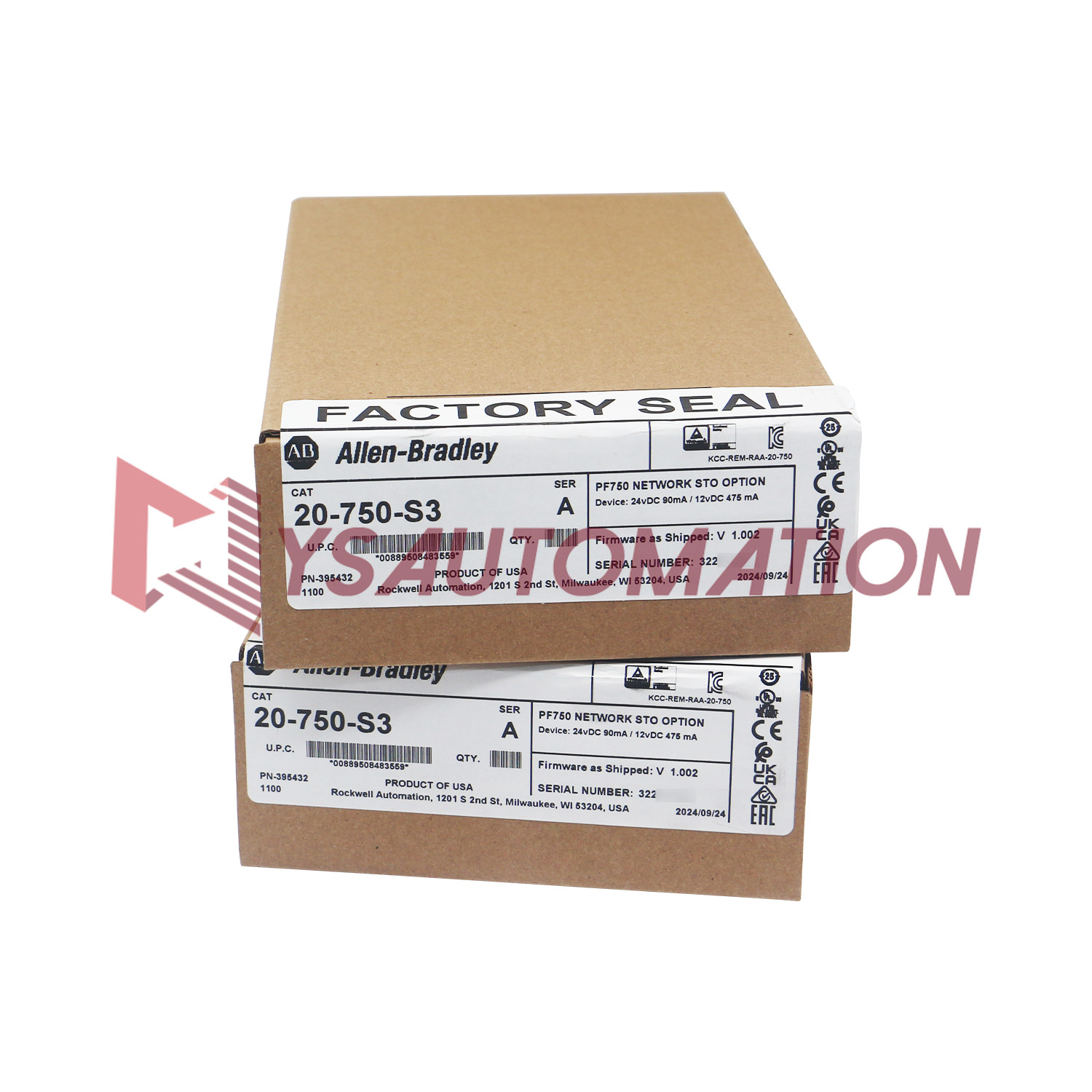 Branded New Allen Bradley 20-750-S3 Powerflex 750 Network STO Option Module