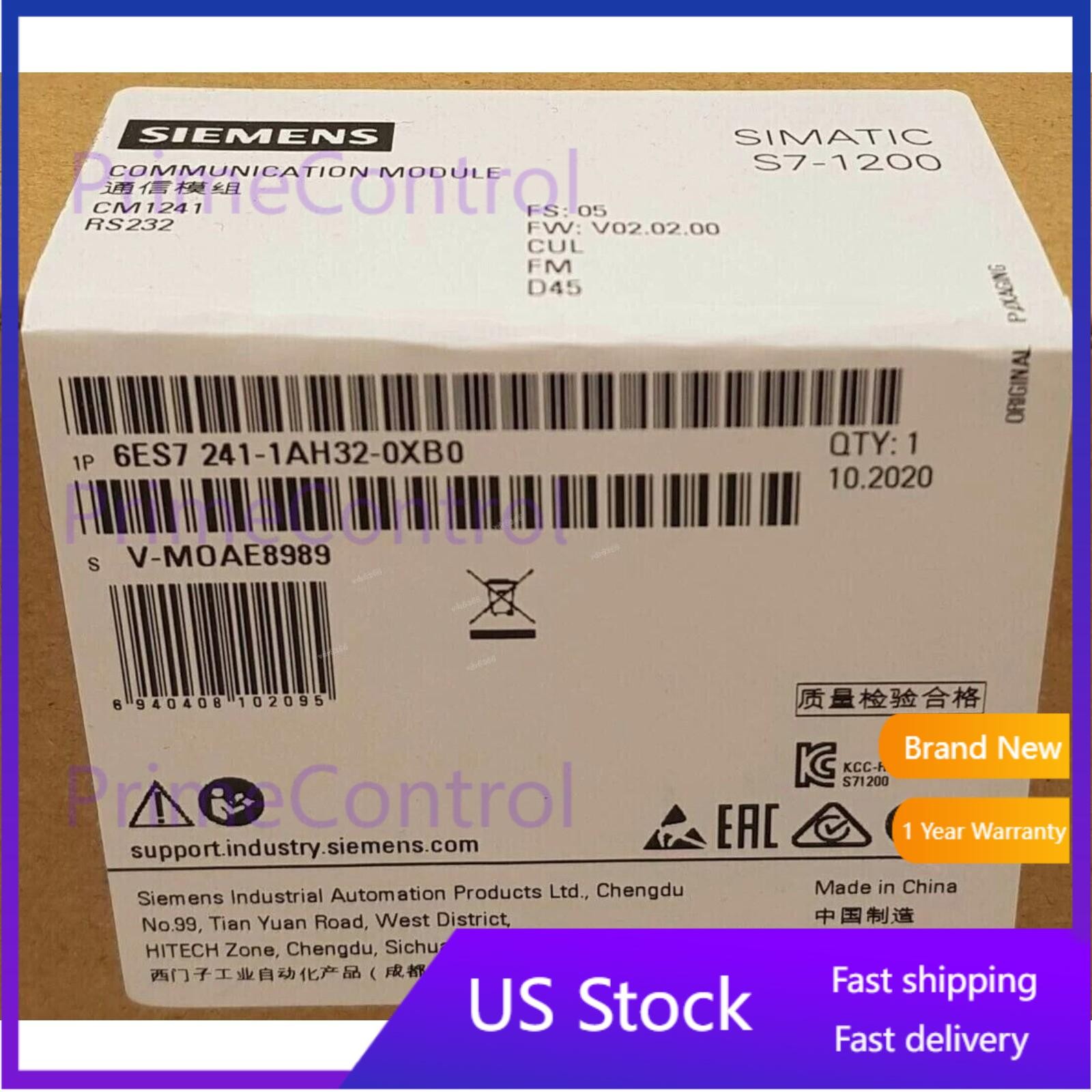 New Siemens 6ES7 241-1AH32-0XB0 6ES7241-1AH32-0XB0 SIMATIC S7-1200 CM 1241