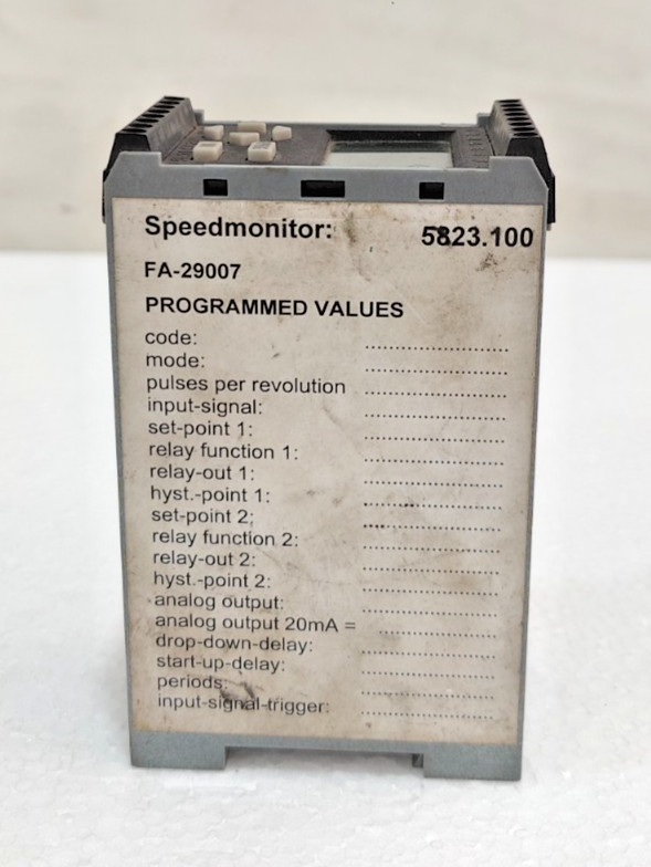*USED & TESTED* RHEINTACHO 5823.100 PROGRAMMABLE SPEED MONITOR