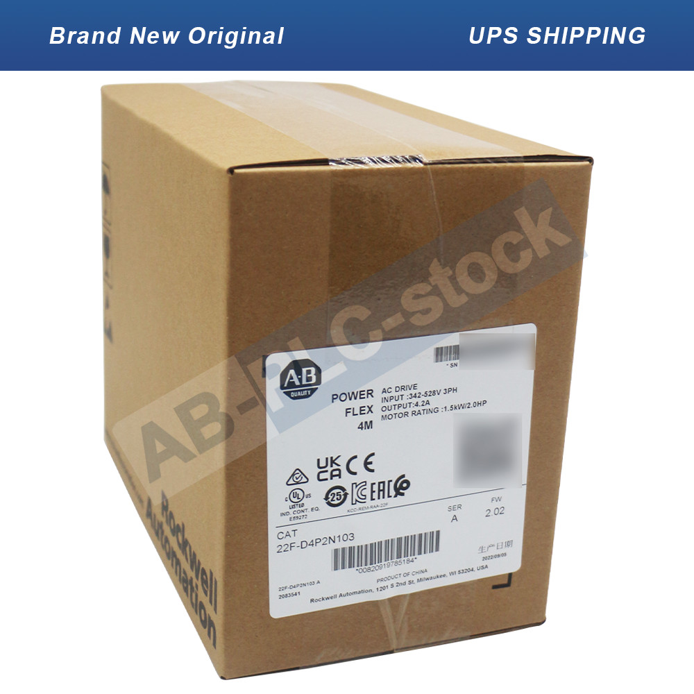 New Allen-Bradley 22F-D4P2N103 PowerFlex 4M- 1.5 kW (2 HP) AC Drive