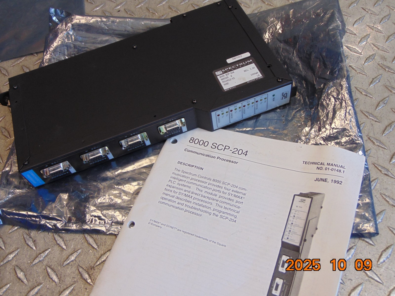 SPECTRUM CONTROLS 8000 SCP-204 COMMUNICATION PROCESSOR