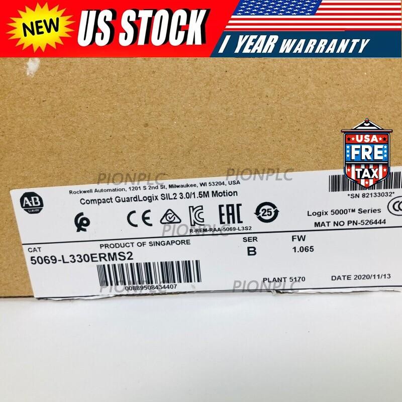 Allen-Bradley 5069-L330ERMS2 Compact GuardLogix SIL2 3.0/1.5M US Free Tax