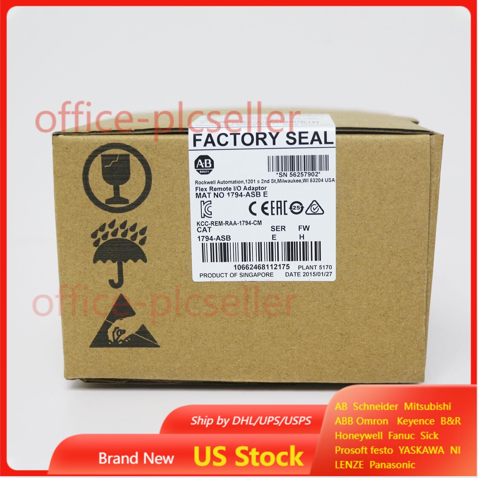 New Factory Sealed Allen-Bradley 1794-ASB SER E Flex Remote I/O Adapter 1794ASB