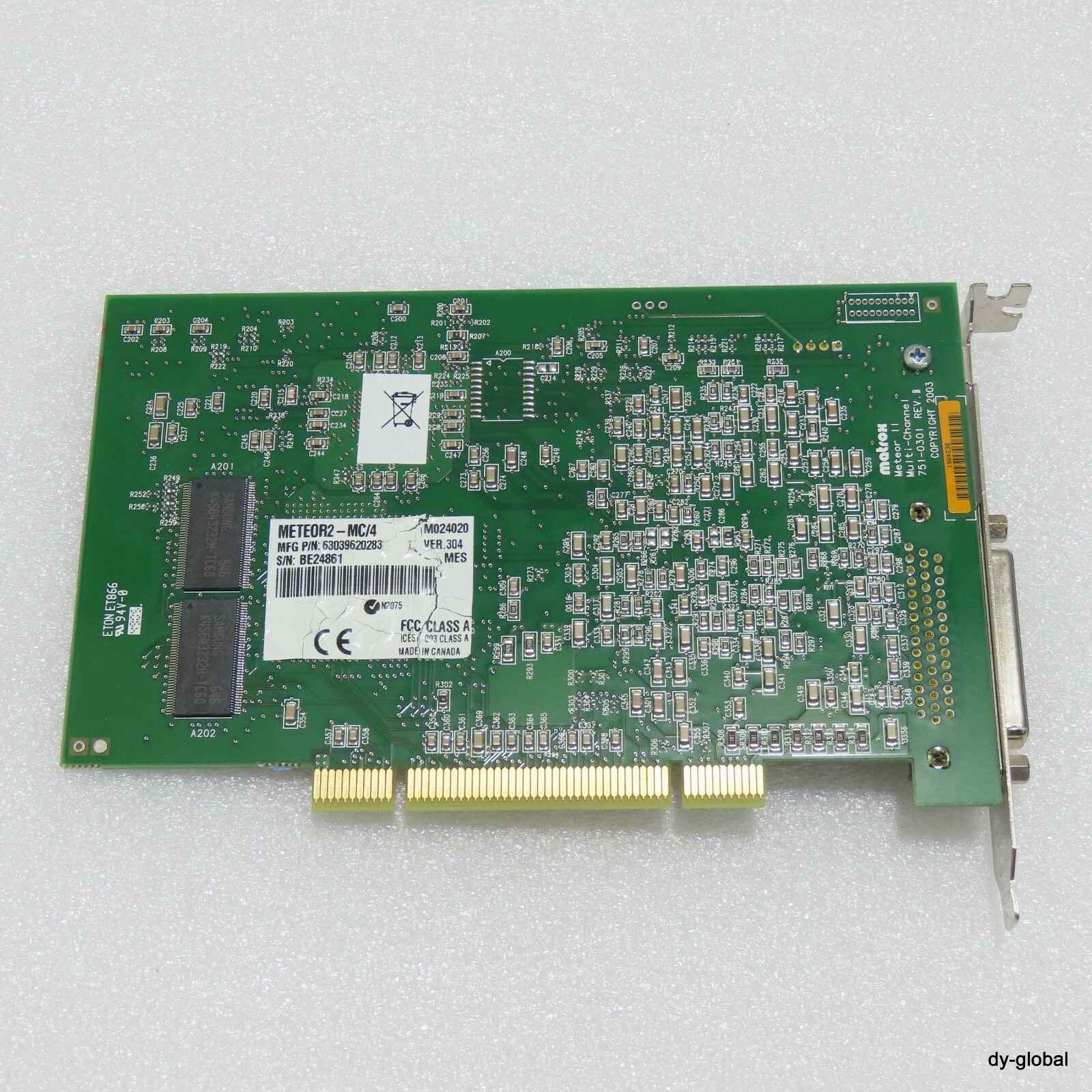 MATROX Used METEOR2-MC/4 VER.304 63039620283 751_0301 REV.B PCB-I-E-1816=ZA03