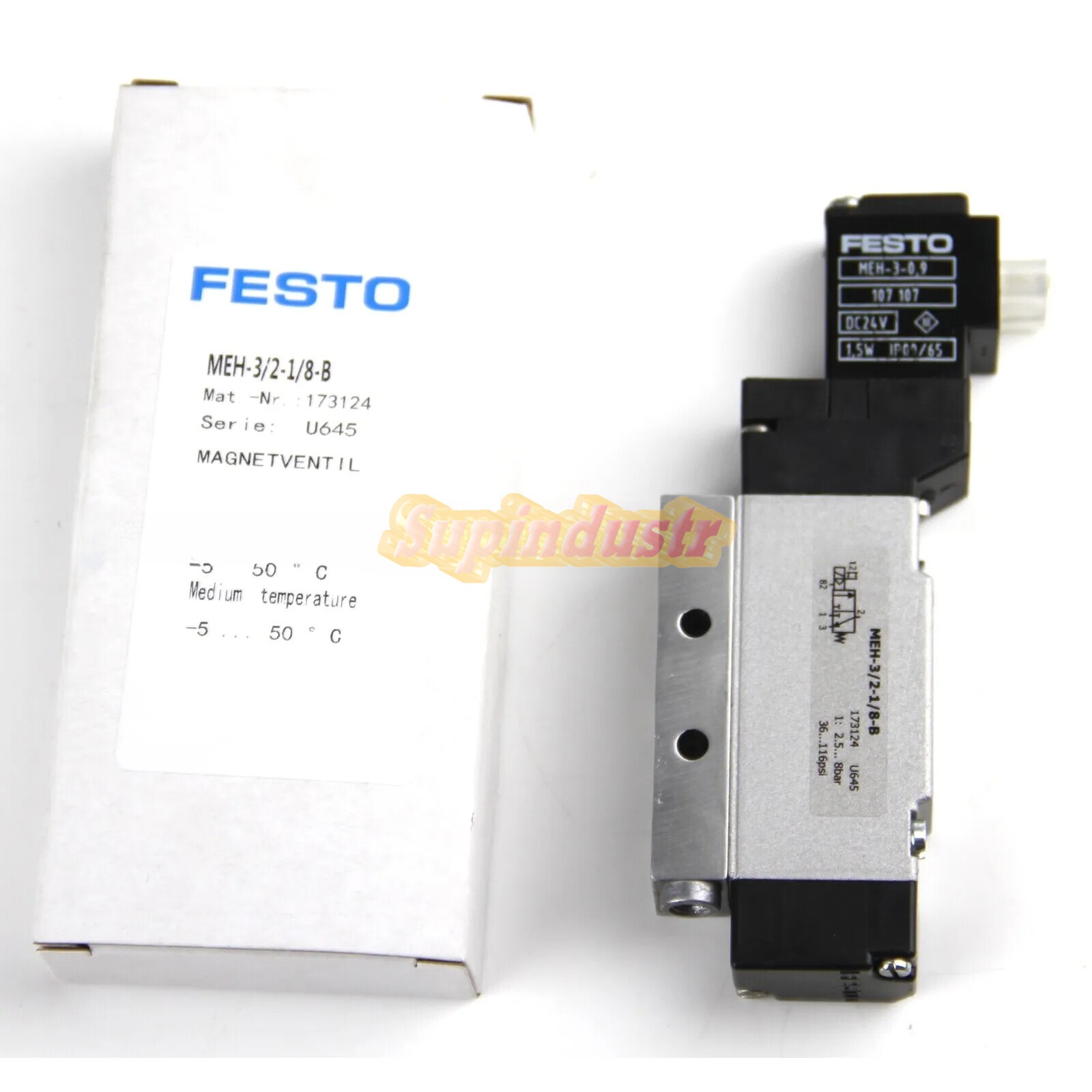 1PC New Festo MEH-3/2-1/8-B 173124 Solenoid Valve MEH3/21/8B Free Shipping ~