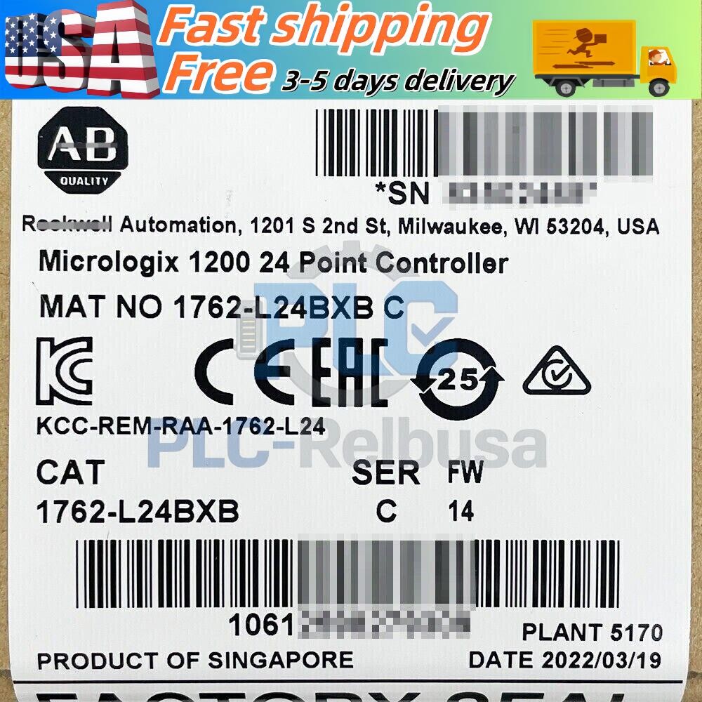New AB 1762-L24BXB MicroLogix 1200 24 Point Controller 1762L24BXB US Free Tax