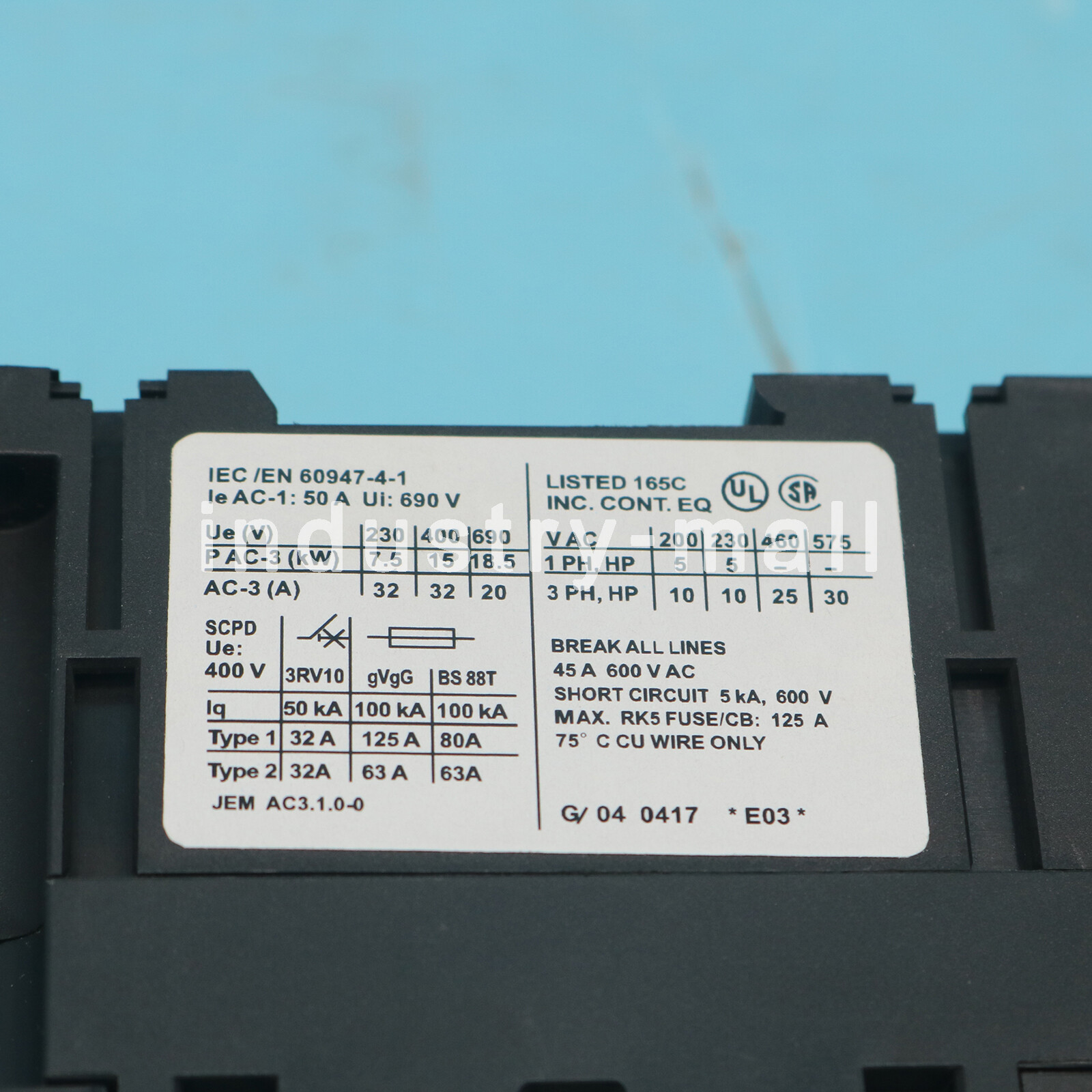 NEW 1PS For Siemens Contactor 3RT1034-1AC20 3RT10341AC20