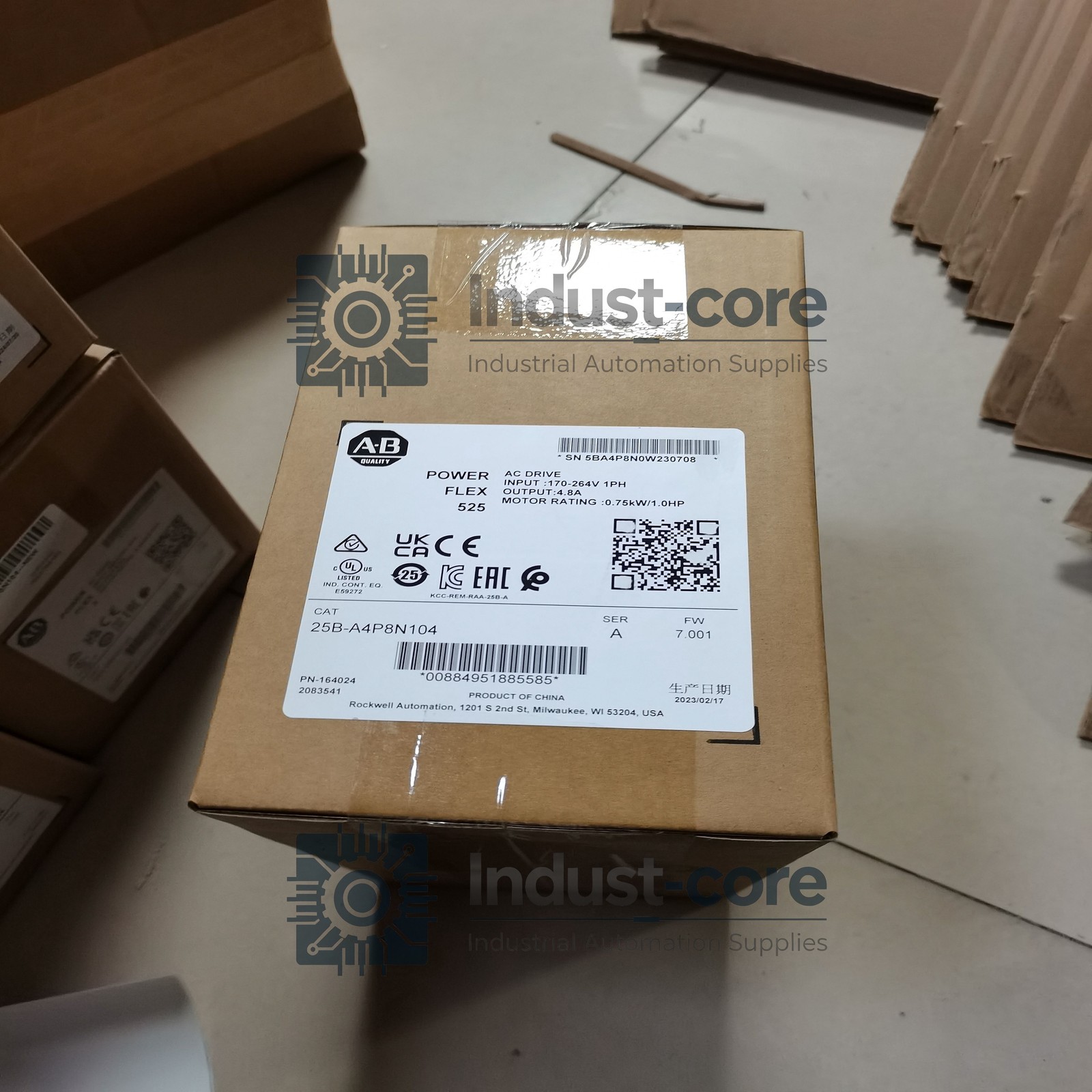new 25B-A4P8N104  525 AC Drive 0.75kW 1.0HP 25BA4P8N104