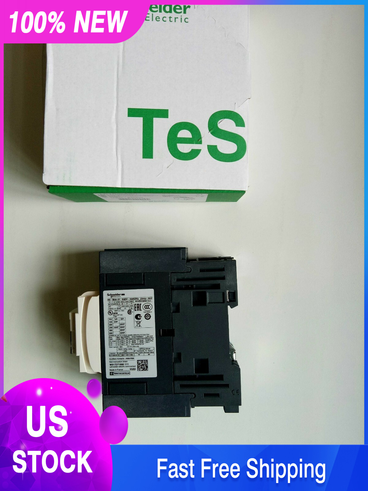 1PC Schneider LC1D65ABD Contactor 65A New In Box Fast Shipping