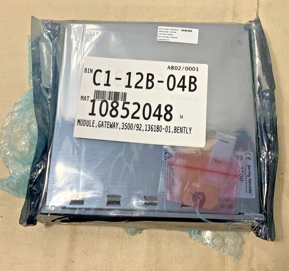 Bently Nevada 3500/92 Communication Gateway Module 136180-01