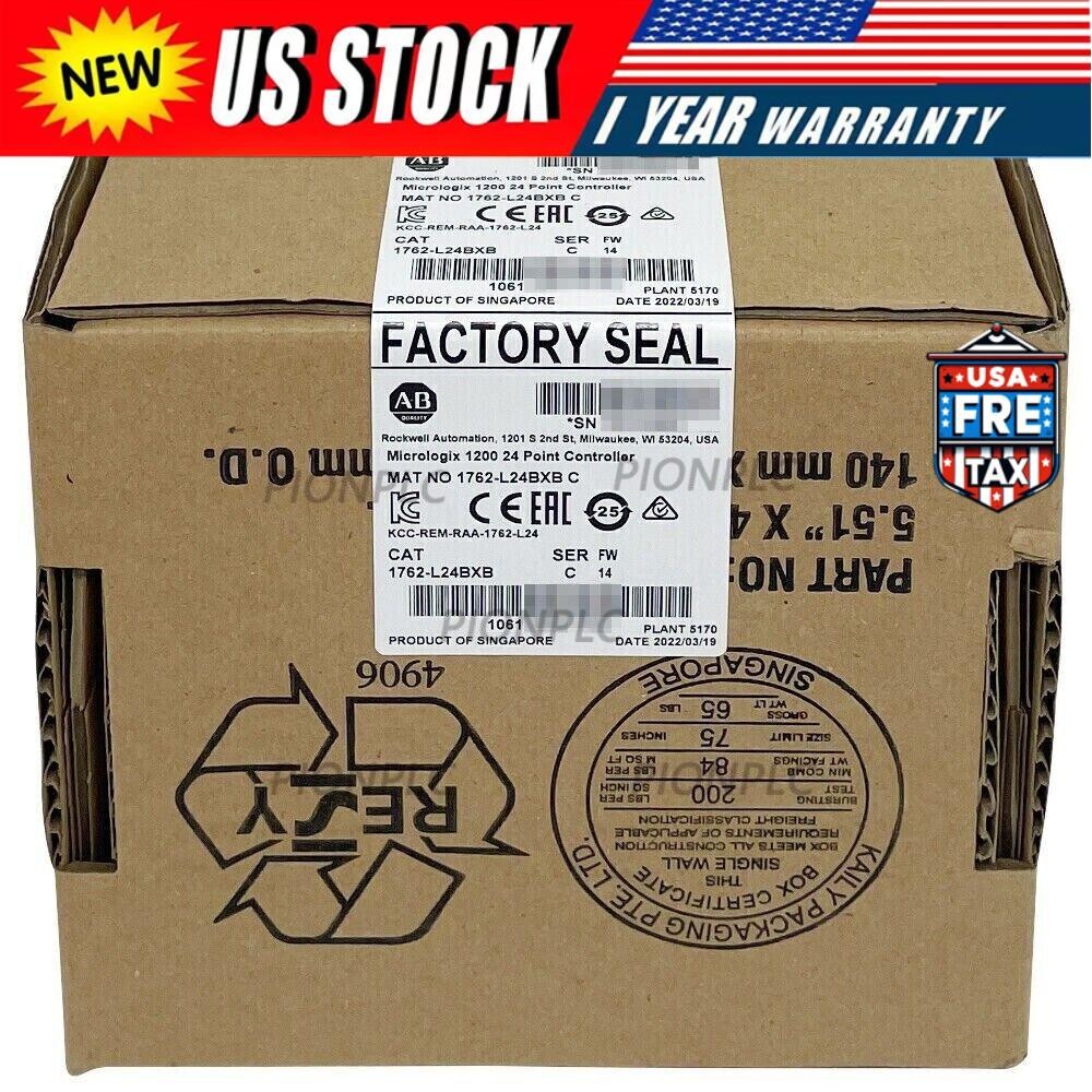 New Sealed AB 1762-L24BXB / C MicroLogix 1200 24 Point Controller US Free Tax