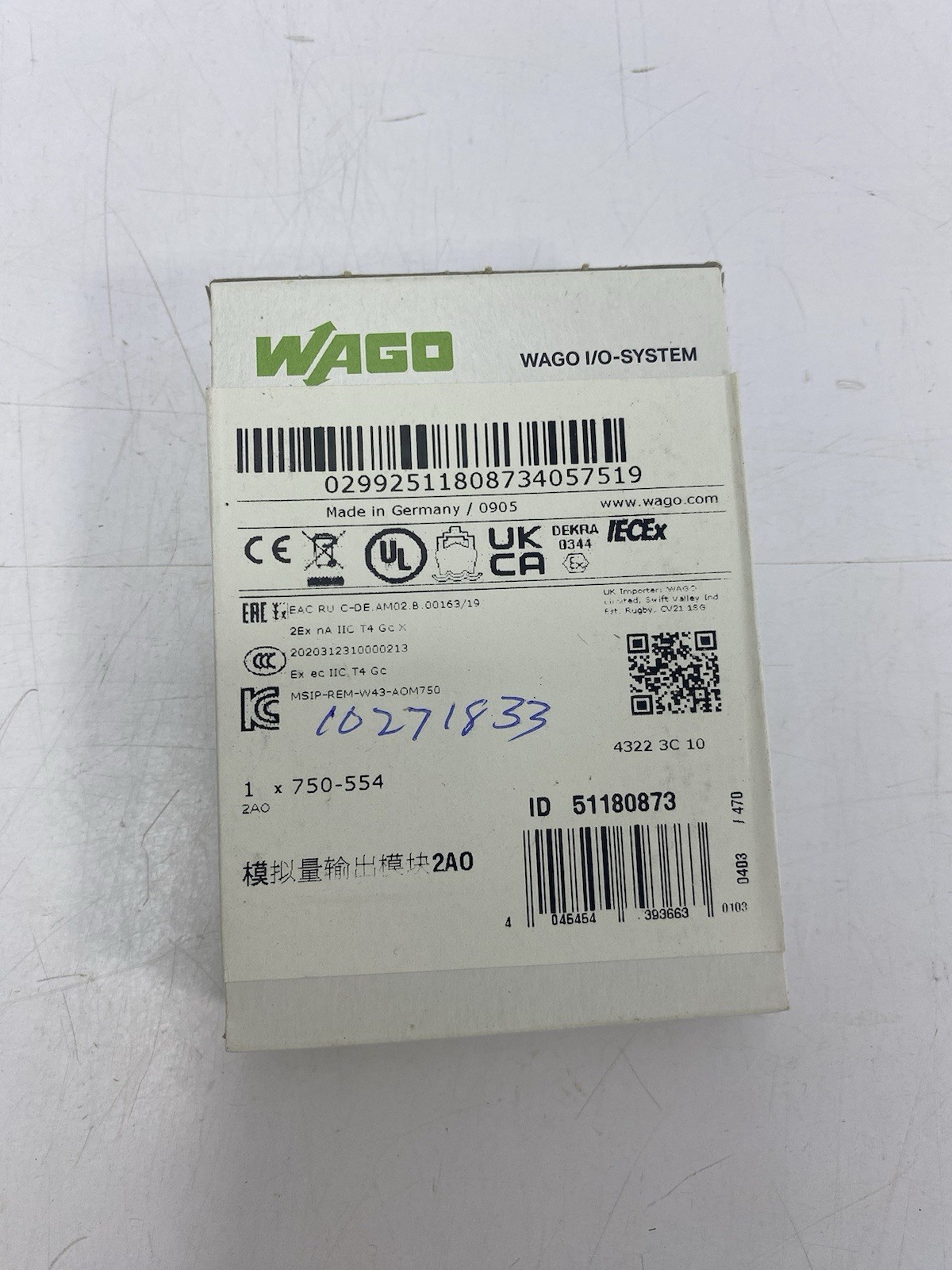 For WAGO 750-554 2-Channel Analog Output Module fast shipping