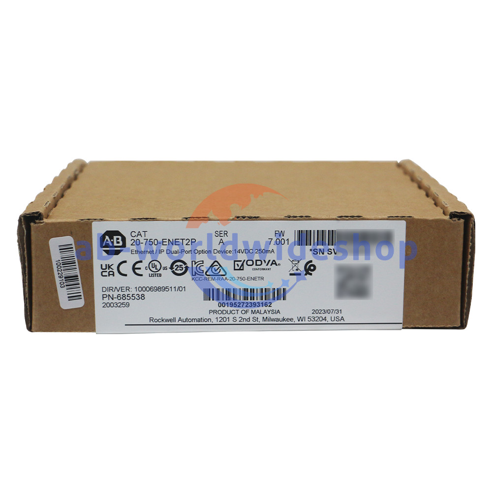 New 20-750-ENET2P Ethernet/IP Dual-port Option Device 20750ENET2P