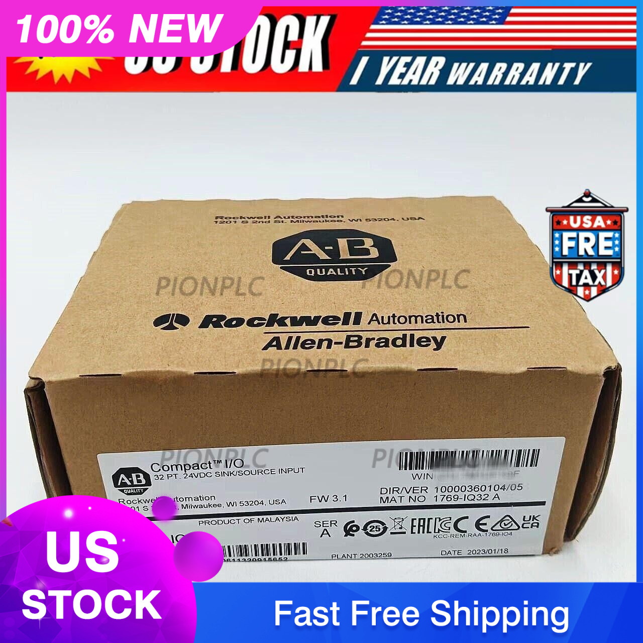 New AB Sealed 1769-IQ32 SER A CompactLogix 32Pt 24VDC Input Module 1769IQ32