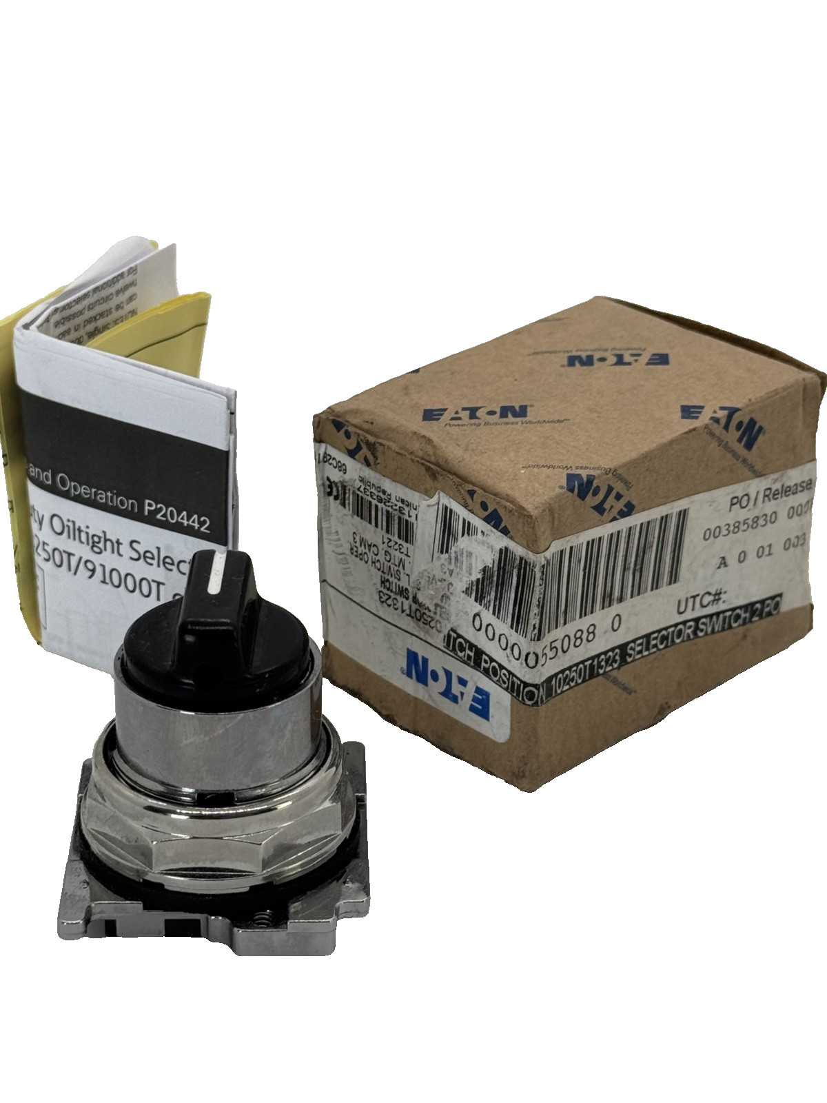 NEW Eaton 10250T1323 SELECTOR SWITCH OPERATOR 30.5MM 2 POS CAM 3 HD 10250T1323