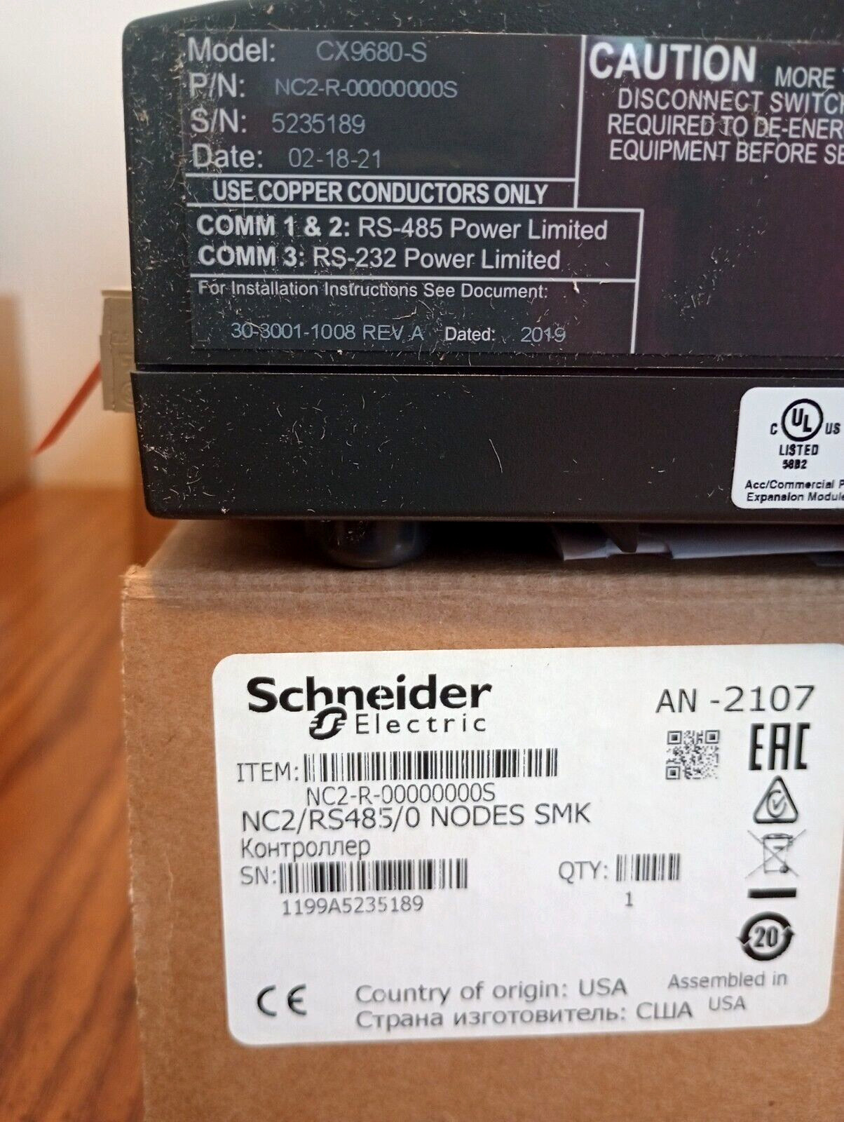 Schneider Electric Andover Continuum NetController II CX9680-S NC2-R-00000000S