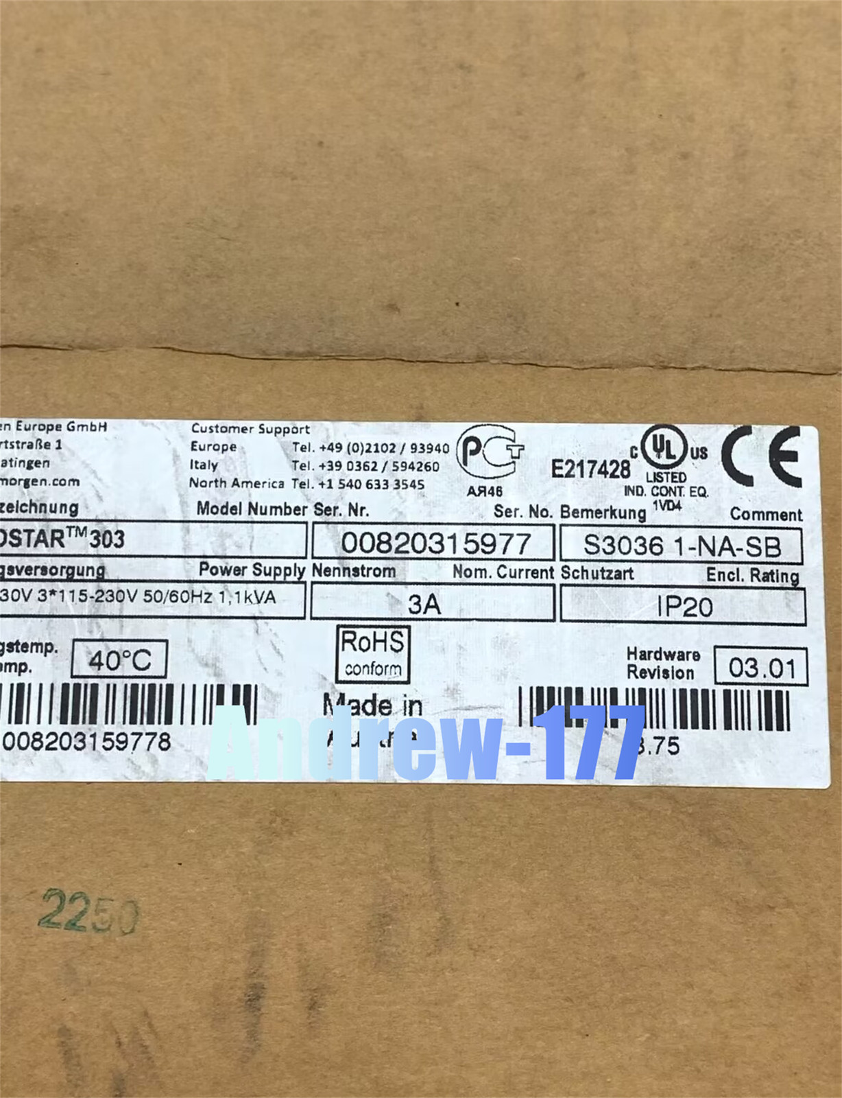 New Kollmorgen 303 S30361-NA-SB SERVOSTAR 303 S30361-NA-SB