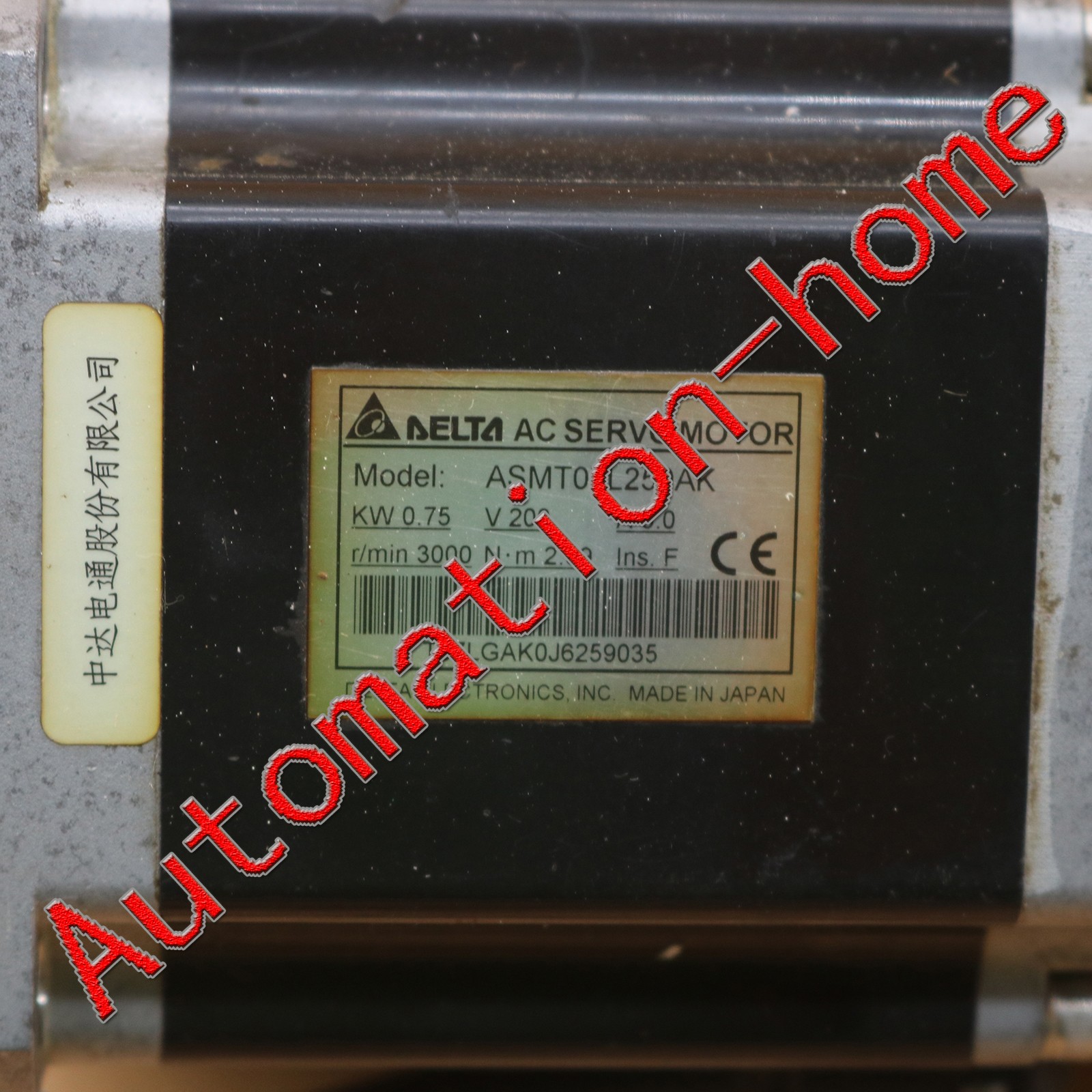 Delta ASMT07L250AK Servo Motor Used Quality Assurance 3months TESTED