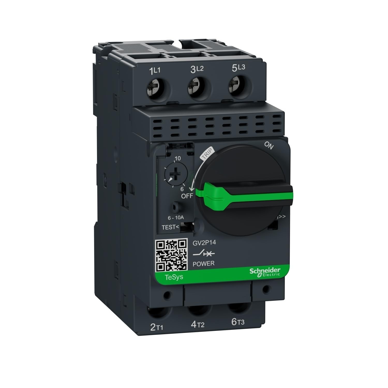 Schneider Electric GV2P14 TeSys GV2 Motor Circuit Breaker | 6-10A |3-Pole