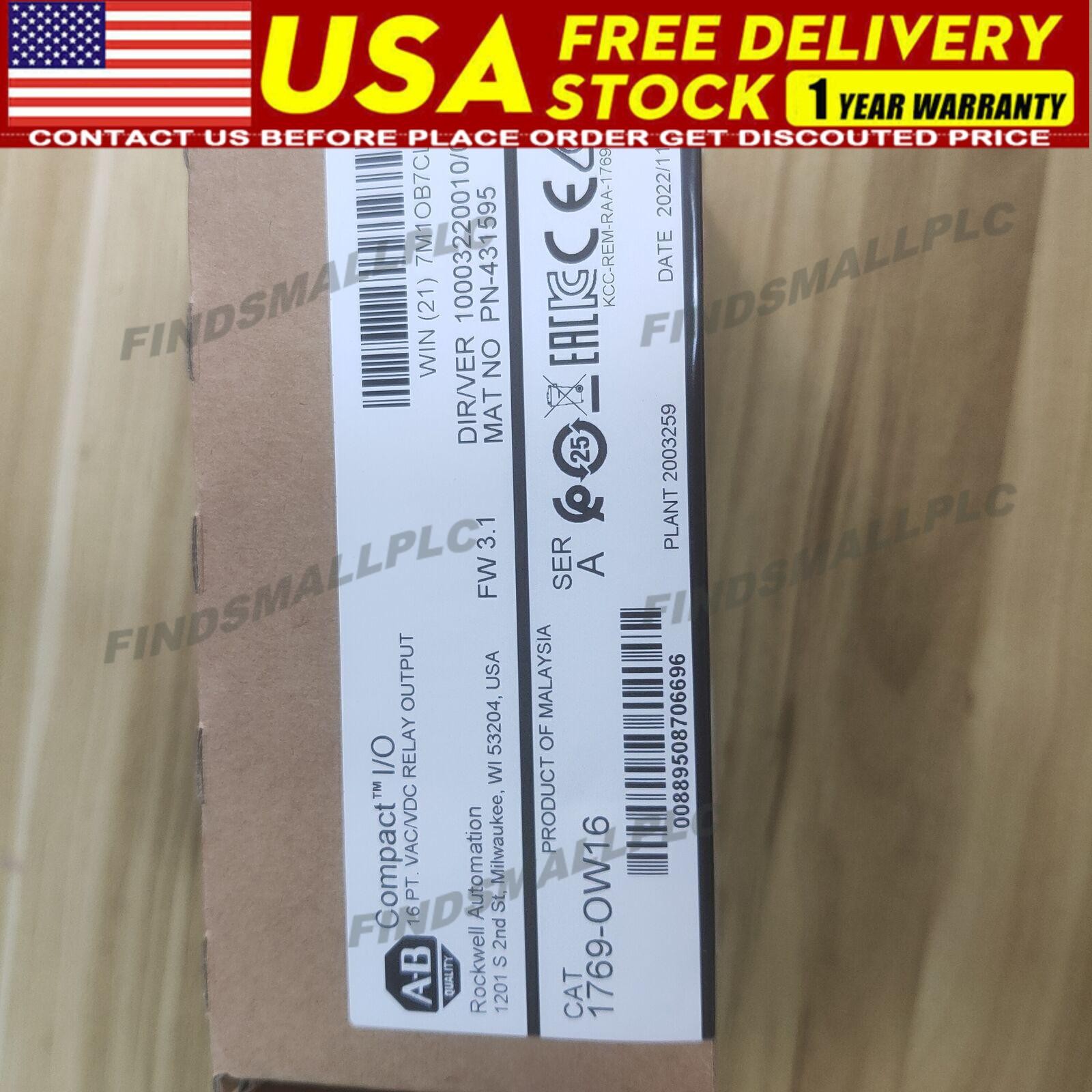 New Sealed Allen-Bradley 1769-OW16 CompactLogix Relay Output Module US Free Tax