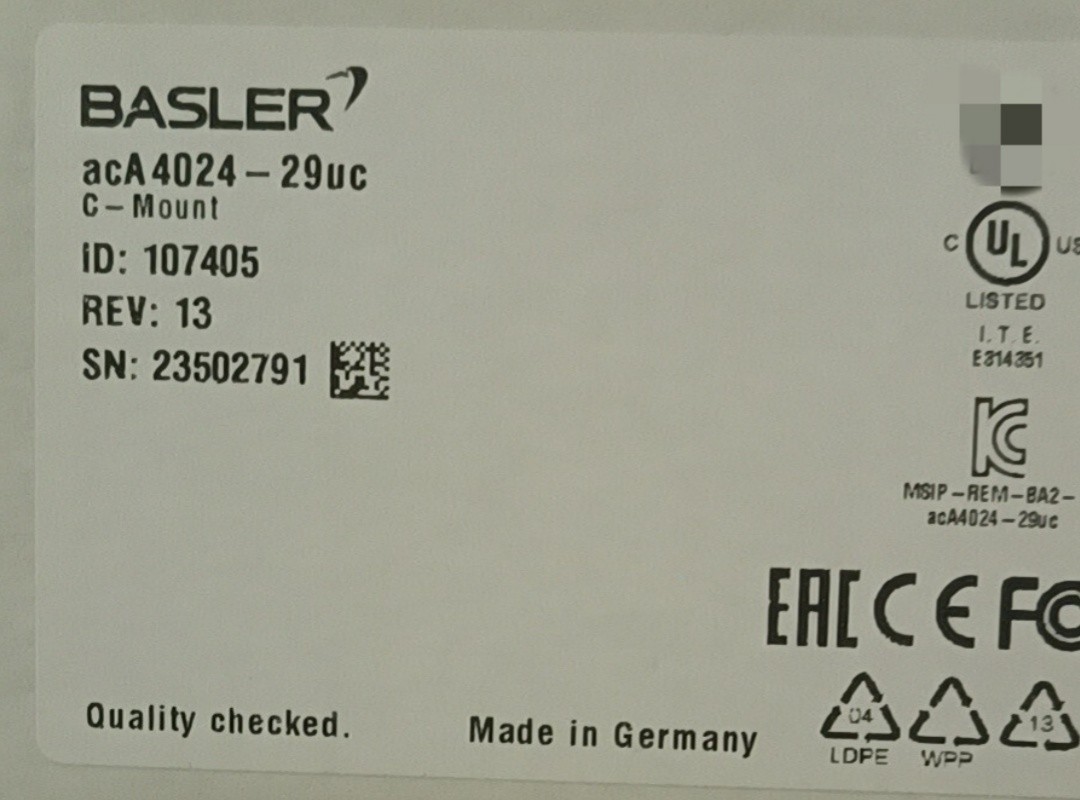 ACA4024-29UC NEW BASLER acA4024-29uc Industrial Camera ACA402429UC