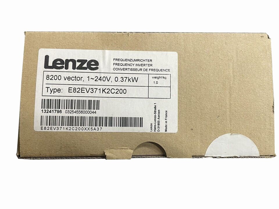 E82EV371K2C200 NEU LENZE E82EV371_2C200 Vector 1-240v 0.37kW E82EV371-2C200