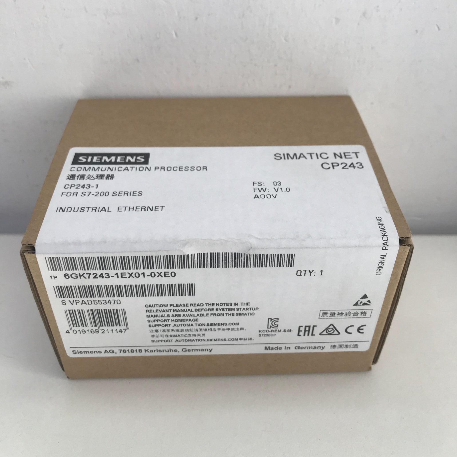 1PC Siemens 6GK7 243-1EX01-0XE0 6GK7243-1EX01-0XE0 New In Box Expedited Shipping