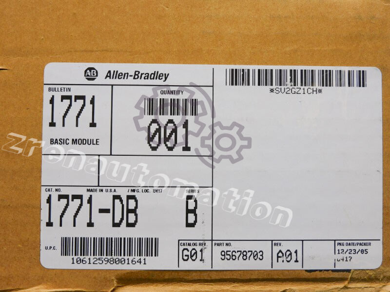 AB 1771-DB SER B REV G01 New In Box Spot Goods Expedited Shipping