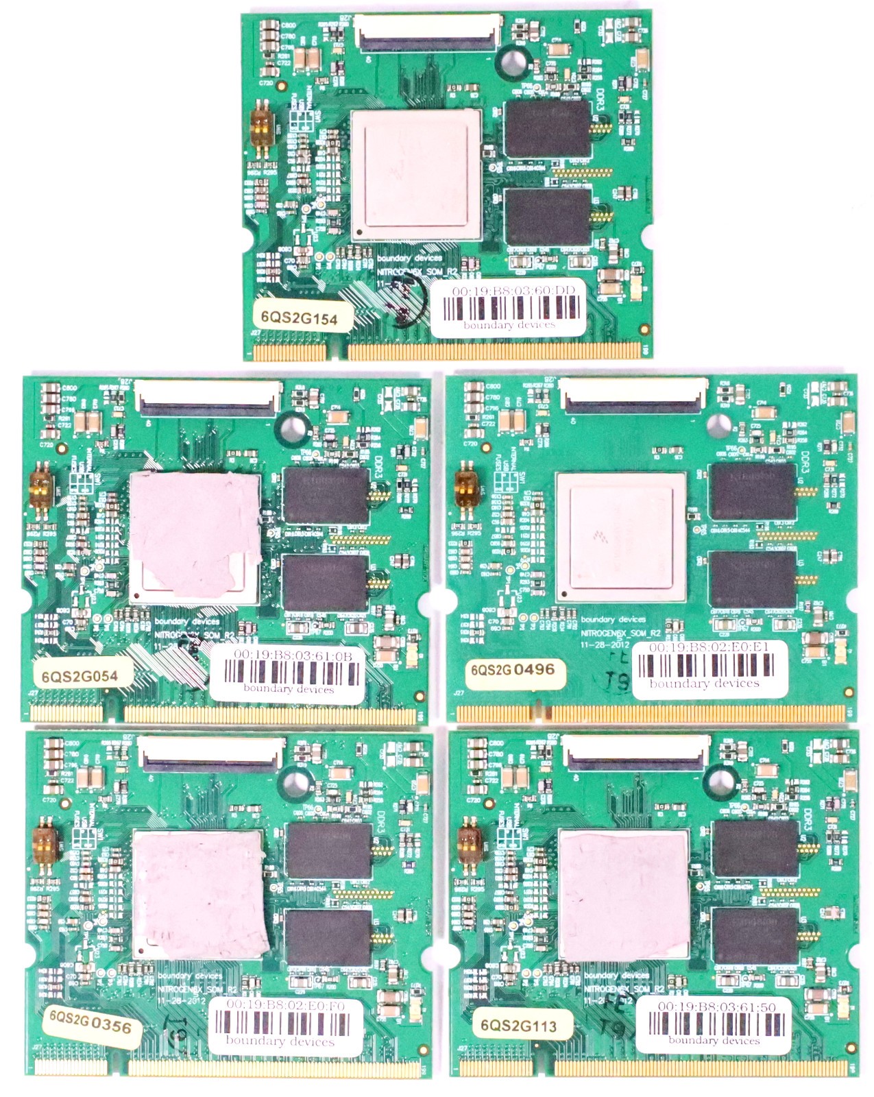(Lot of 5) Boundary Devices NITROGEN6X_SOM_R2 System on Module (SOM)