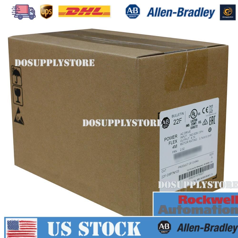 Allen-Bradley 22F-D8P7N103 PowerFlex 4M 3.7 kW 5 HP AC Drive New US Free Tax