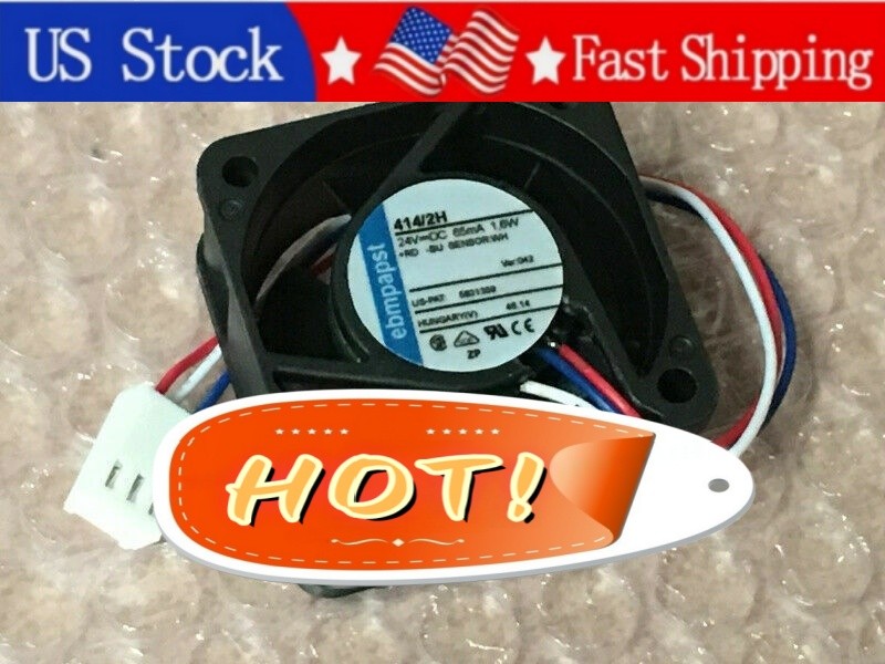 1PCS New ebmpapst 414/2H DC24V 65mA 1.6W 3Wire Axial Fan Fast Shipping