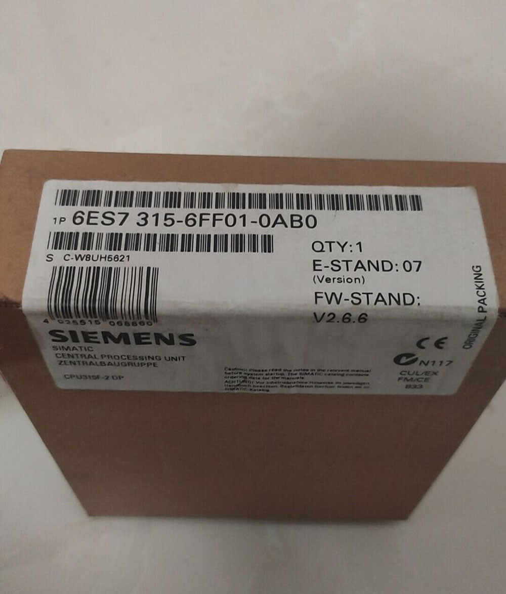 6ES7 315-6FF01-0AB0 NEW SIEMENS S7-300 CPU 315F 6ES7315-6FF01-0AB0 6FF01-OABO