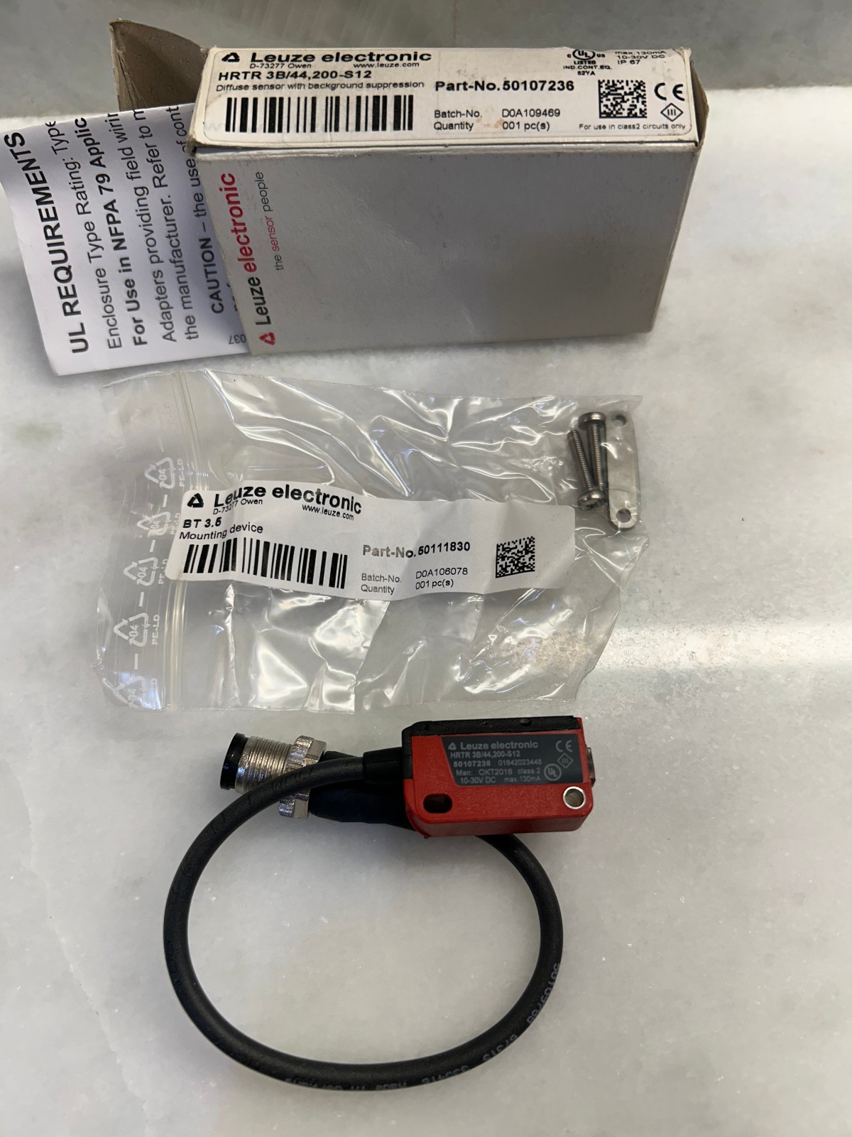 Leuze electronic HRTR 3B/44, 200-S12, P/N: 50107236, New open box
