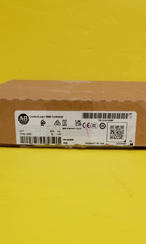 Surplus Open Box Allen Bradley 1756-L82E Ser B ControlLogix 5580 5MB Controller