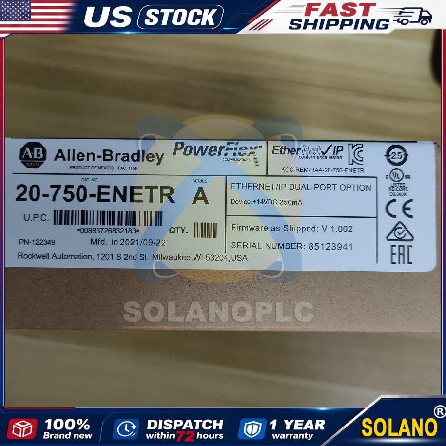 Factory Sealed Allen-Bradley 20-750-ENETR 750 2-P ENet/IP Module AB US Free Tax