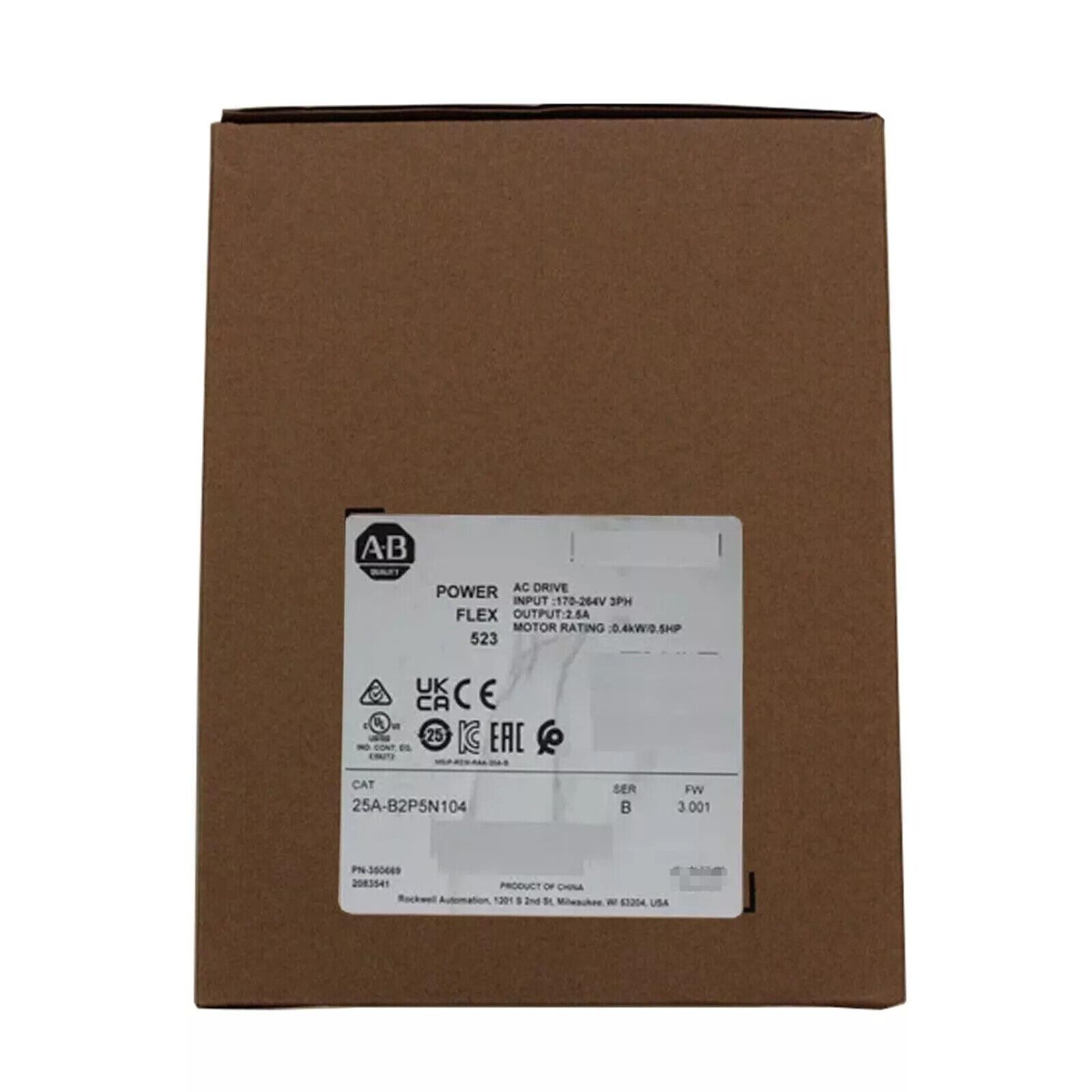 25A-B2P5N104 AB PowerFlex 523 0.4kW (0.5Hp) AC Drive 25A-B2P5N104 US Free Tax