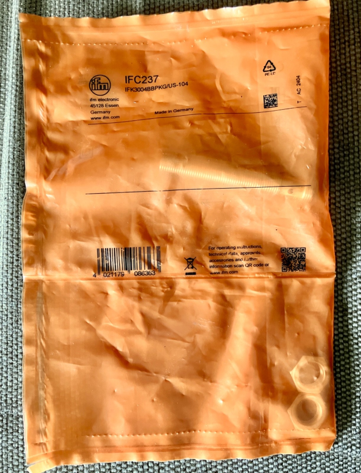 New IFM IFC237 Proximity Switch IFK3004BBPKG/US-104 – Germany
