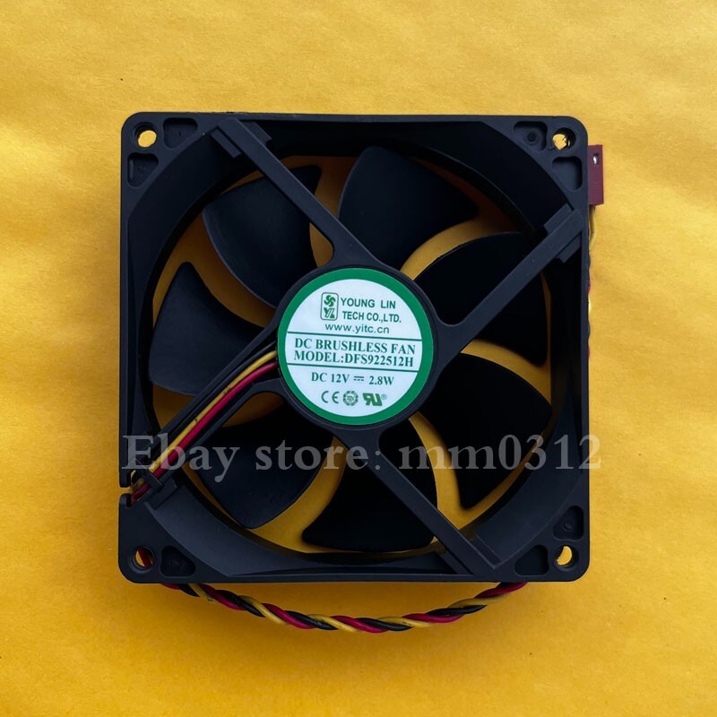 YOUNG LIN DFS922512H 9025 12V 2.8W 92*92*25MM 3-wire ultra-quiet case fan